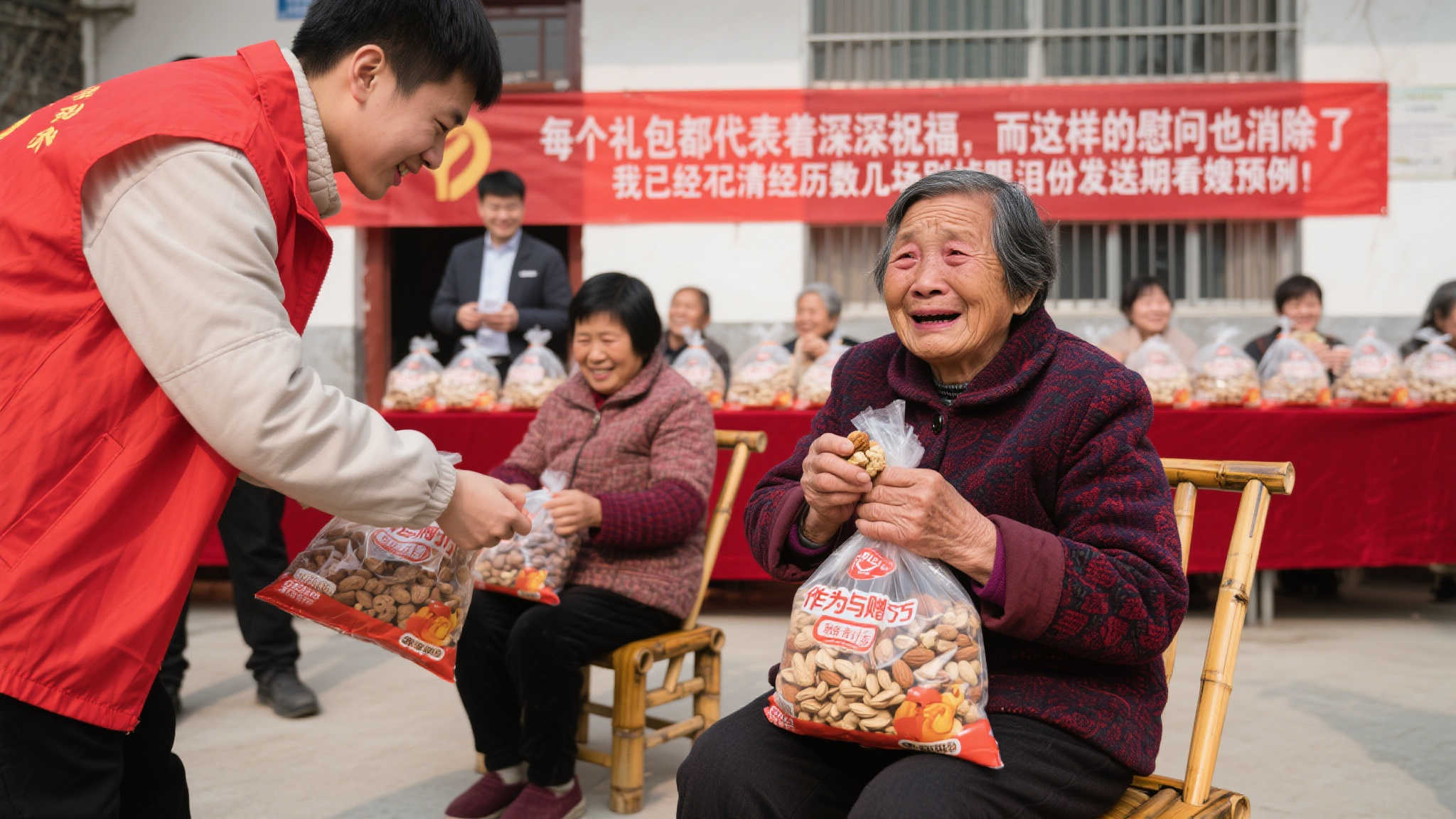寒冬送暖：青岛福彩为民送年货
